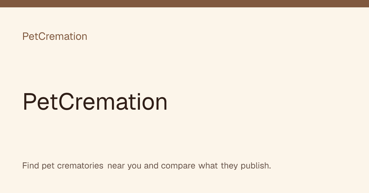 Find pet crematories and aftercare providers | PetCremation preview